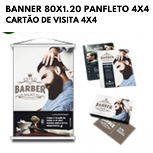 COMBO CARTÃO, PANFLETO E BANNER  4x4  Verniz uv total fr  