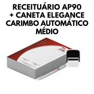 COMBOS RECEITUÁRIO, CARIMBO E CANETA  4x4  Verniz uv total fr  
