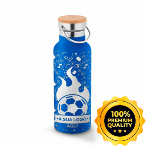 SQUEEZE DE AÇO INOX TÉRMICA MODELO RAGNAR COM PAREDE DUPLA GRAVAÇÃO 360 AÇO INOX 570ml 1x0 Sem verniz GRAVAÇÃO 360 Peso 313g