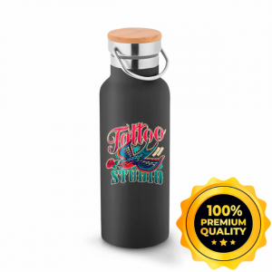 SQUEEZE TÉRMICA MODELO RAGNAR COM PAREDE DUPLA COM DTF UV 570ML AÇO INOX 570ml 1x0 Sem verniz Adesivo DYF UV Peso 313g